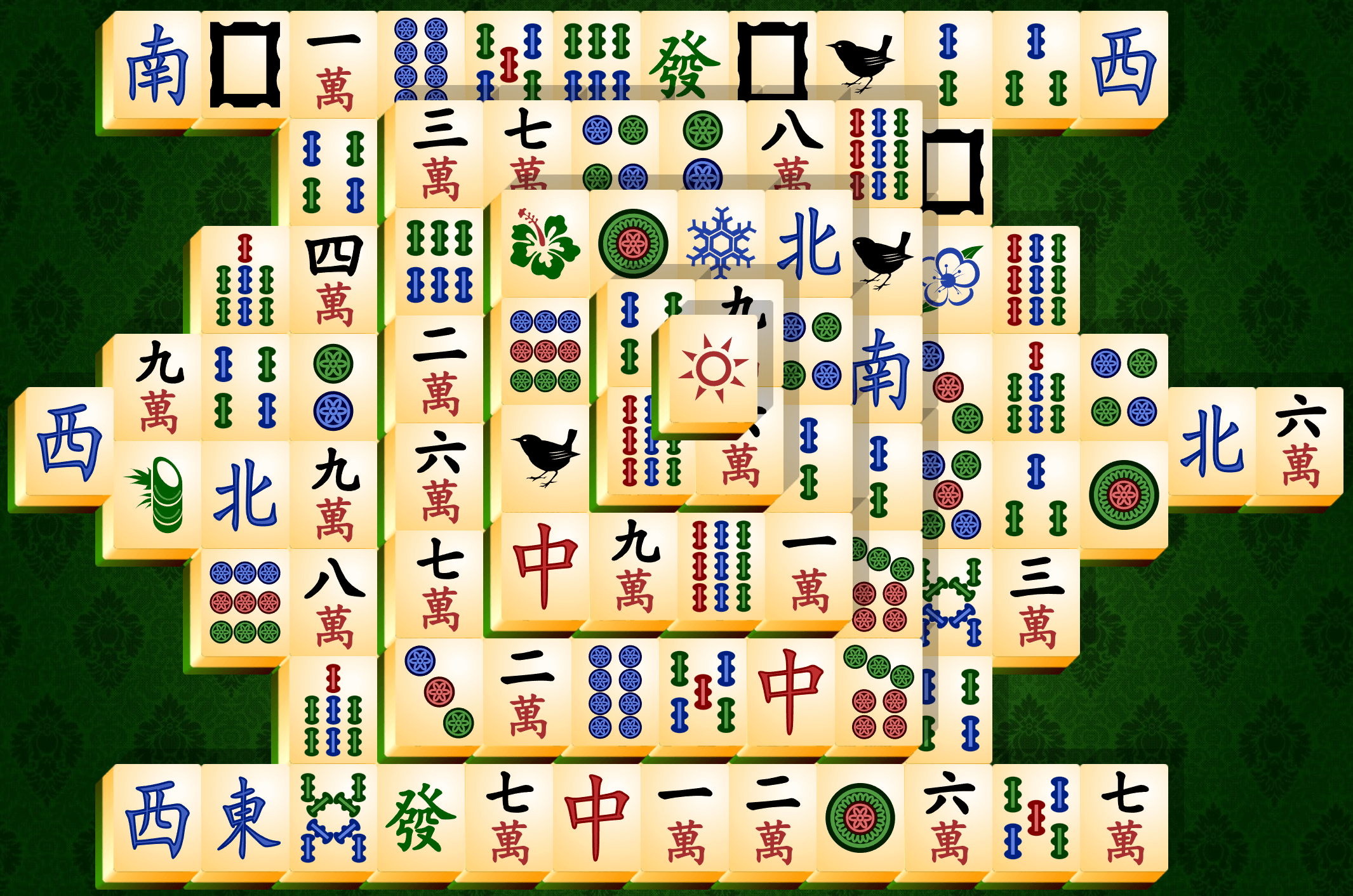 Mahjong Solitaire, dispunerea Broască țestoasă